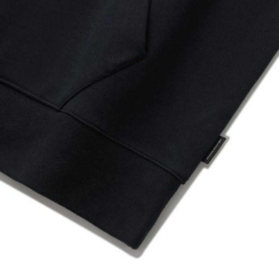 Melange Master Oversized Half-Zip Sweatshirt – Black