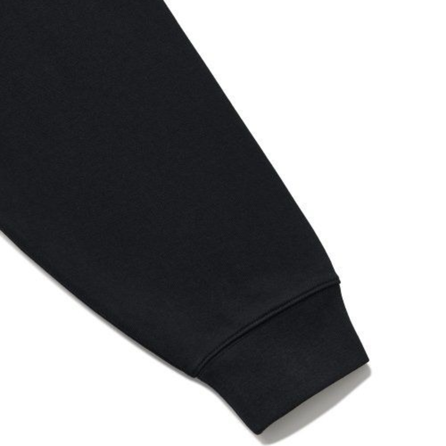 Melange Master Oversized Half-Zip Sweatshirt – Black