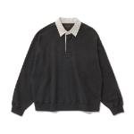 Melange Master Big Oversized Rugby Sweatshirt – Charcoal Grey