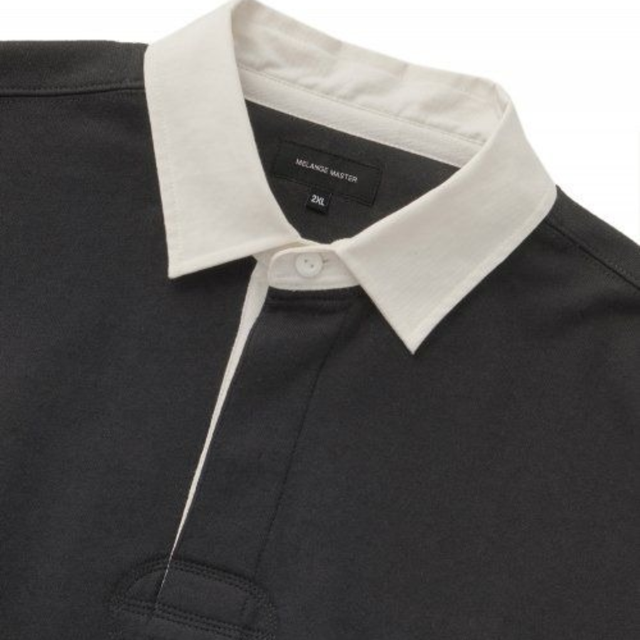 Melange Master Big Oversized Rugby Sweatshirt – Charcoal Grey