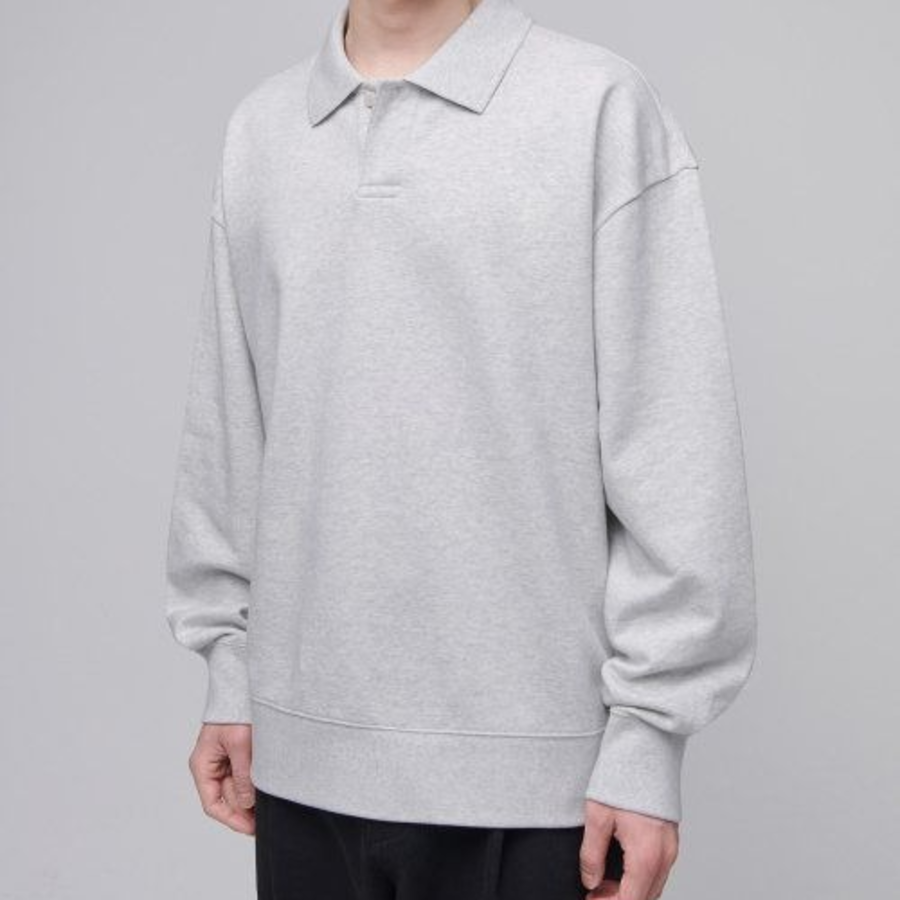 Musinsa Standard Oversized Collared Sweatshirt – Light Grey