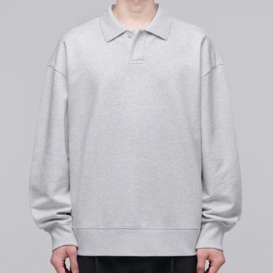 Musinsa Standard Oversized Collared Sweatshirt – Light Grey