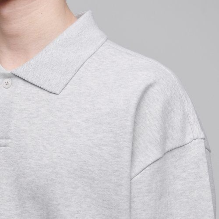 Musinsa Standard Oversized Collared Sweatshirt – Light Grey