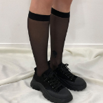 Набор 1+1: полупрозрачные гольфы sheer длины до колена — базовый элемент в модном гардеробе