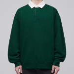Musinsa Standard Oversized Rugby Sweatshirt – Green