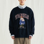 Melange Master Spaniel Over Fit Sweatshirt – Navy