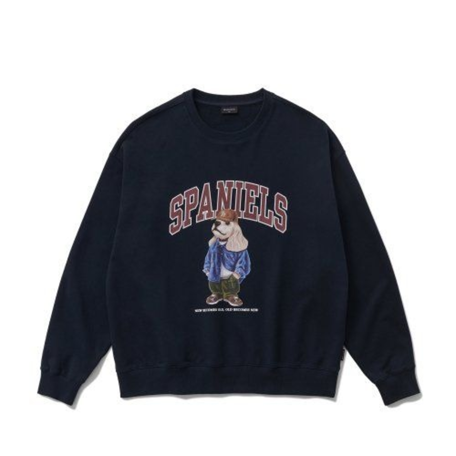 Melange Master Spaniel Over Fit Sweatshirt – Navy