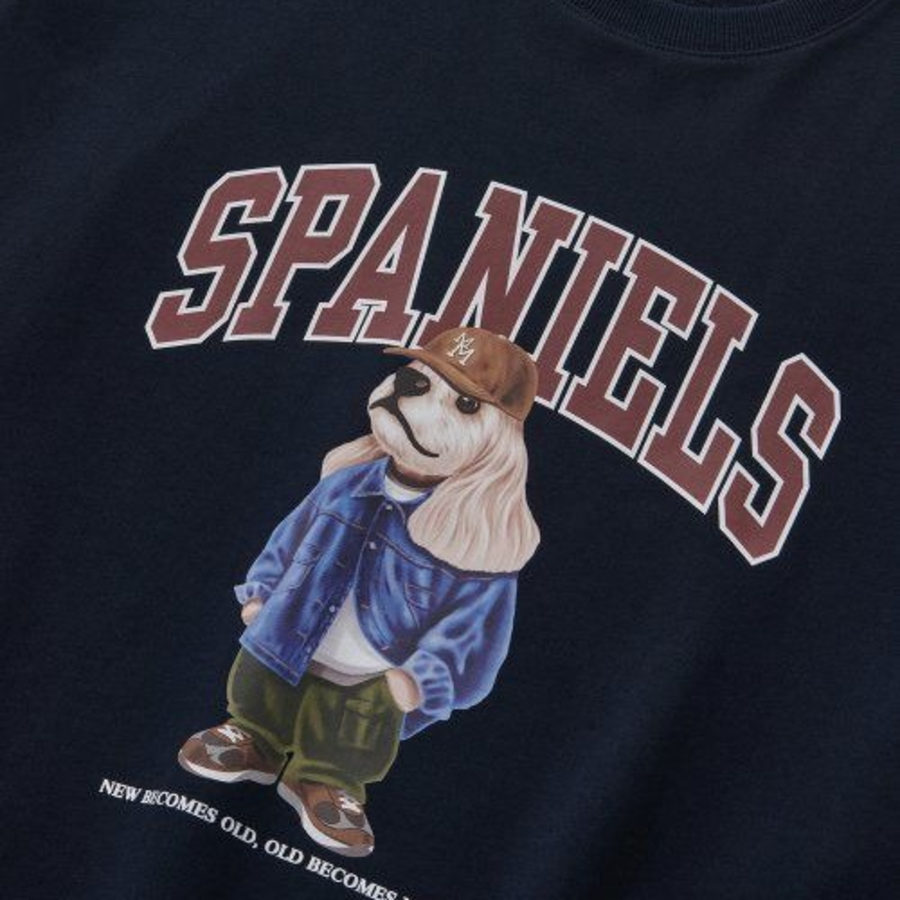 Melange Master Spaniel Over Fit Sweatshirt – Navy