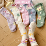 Набор из 6 пар пастельных махровых носков — уют и тепло для зимнего сезона