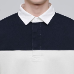 Musinsa Standard Oversized Stripe Rugby Sweatshirt – Navy/Cream