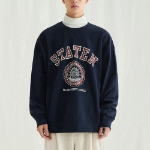 Melange Master Staten Emblem Oversized Sweatshirt – Navy