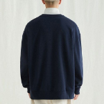 Melange Master Staten Emblem Oversized Sweatshirt – Navy