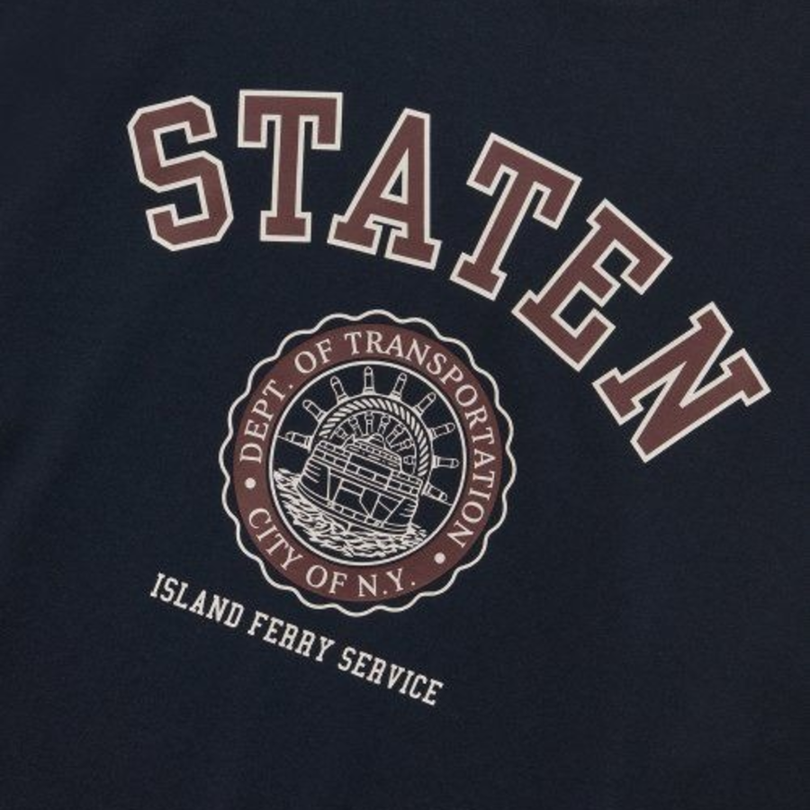 Melange Master Staten Emblem Oversized Sweatshirt – Navy