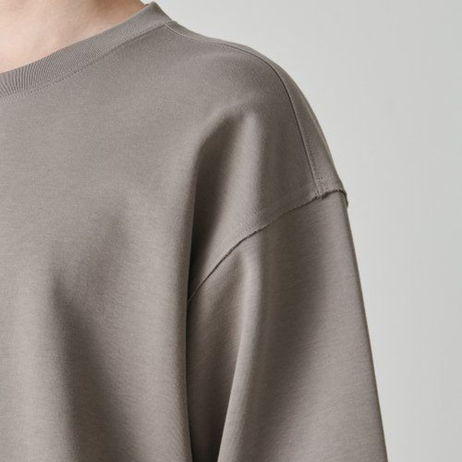 Musinsa Standard Flat Terry Raw Edge Cutting Oversized Sweatshirt – Beige