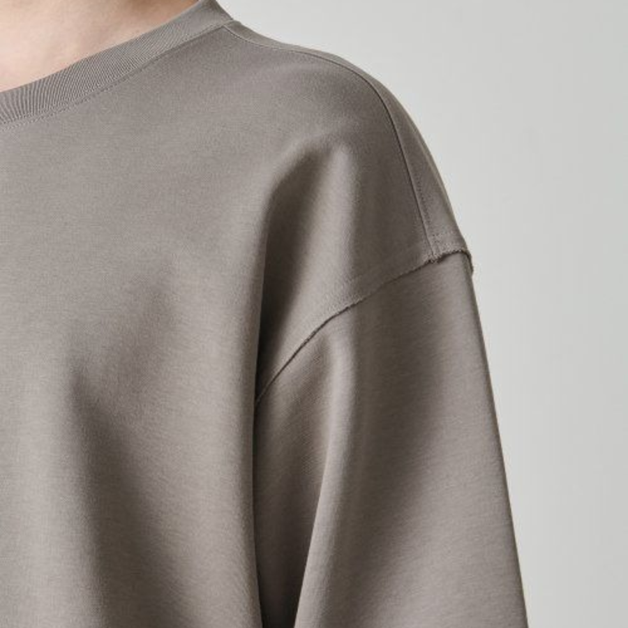 Musinsa Standard Flat Terry Raw Edge Cutting Oversized Sweatshirt – Beige