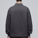 Musinsa Standard Flat Terry Relax Fit Collared Sweatshirt – Gunmetal