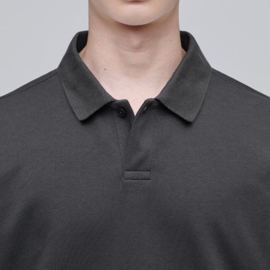 Musinsa Standard Flat Terry Relax Fit Collared Sweatshirt – Gunmetal