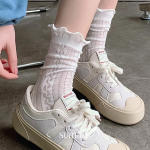 Набор из 5 пар прозрачных носков с кружевом и фестонами — лёгкость, женственность и разнообразие каждый день