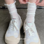 Набор из 5 пар прозрачных носков с кружевом и фестонами — лёгкость, женственность и разнообразие каждый день