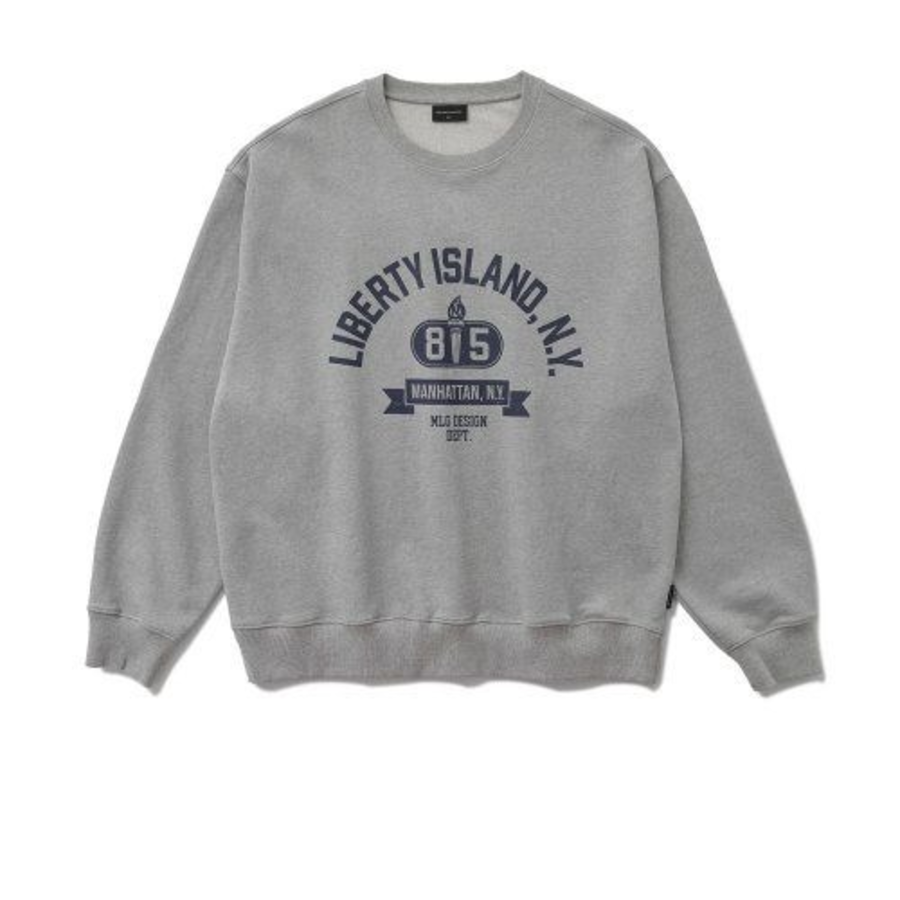 Melange Master Liberty Island Oversized Sweatshirt – Grey