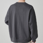 Musinsa Standard Flat Terry Raw Edge Cutting Oversized Sweatshirt – Gunmetal