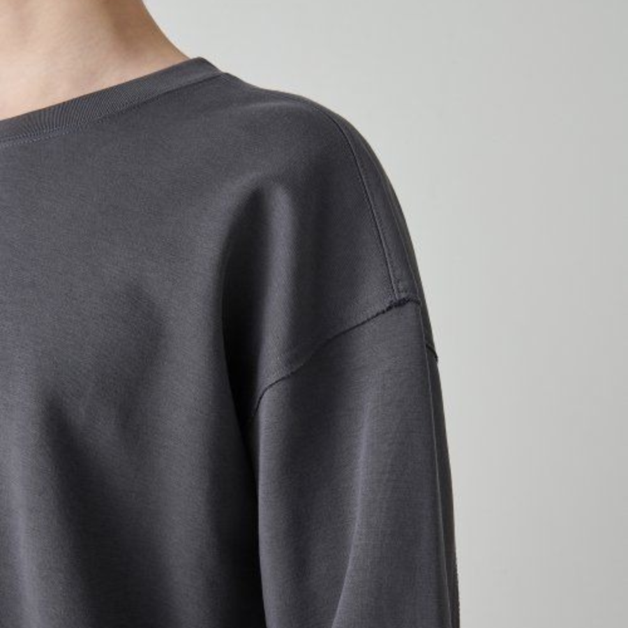 Musinsa Standard Flat Terry Raw Edge Cutting Oversized Sweatshirt – Gunmetal