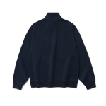 Melange Master Oversized Half-Zip Sweatshirt – Navy
