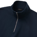 Melange Master Oversized Half-Zip Sweatshirt – Navy