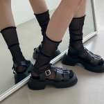 Полупрозрачные гольфы "Tulle Loose Socks" — воздушная многослойность с настроением Y2K