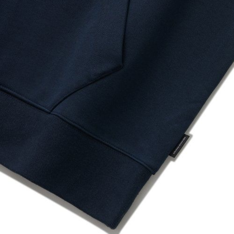 Melange Master Oversized Half-Zip Sweatshirt – Navy