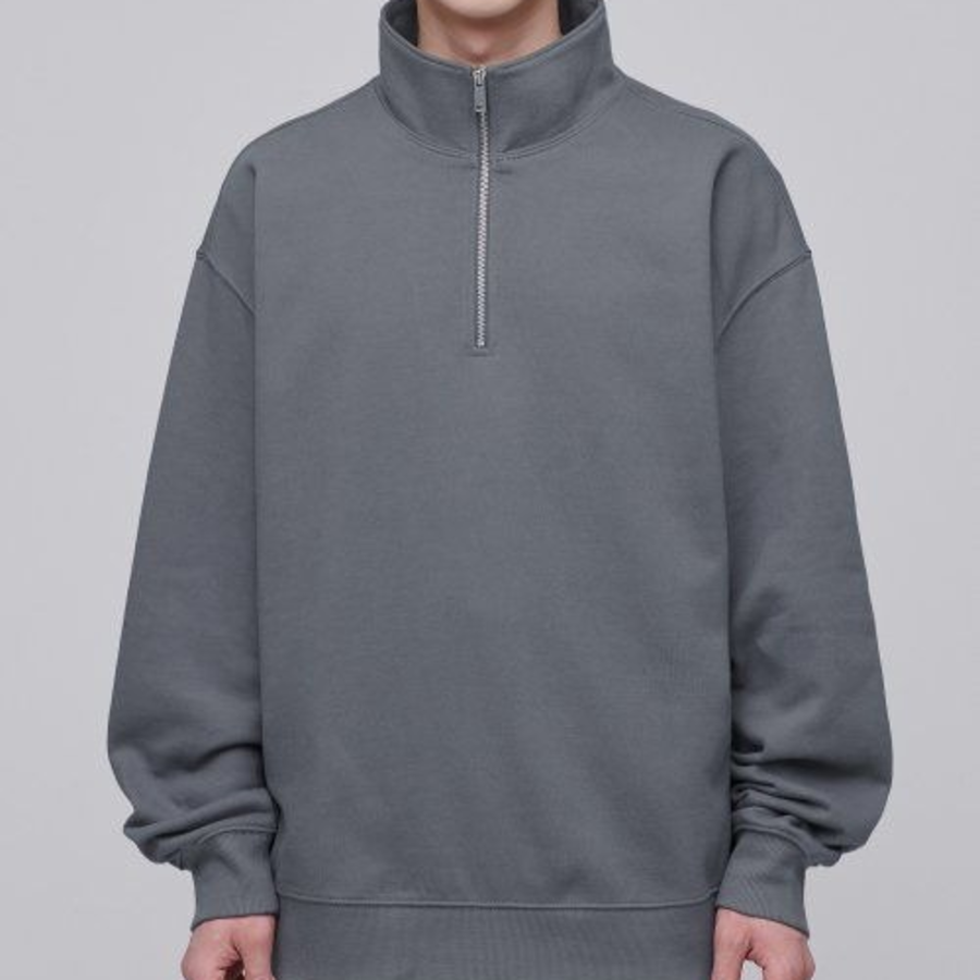 Musinsa Standard Oversized Half-Zip Sweatshirt – Grey