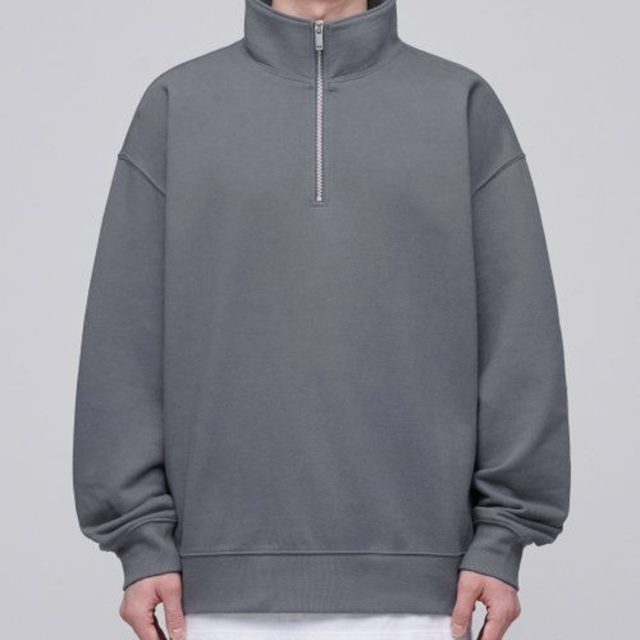 Musinsa Standard Oversized Half-Zip Sweatshirt – Grey