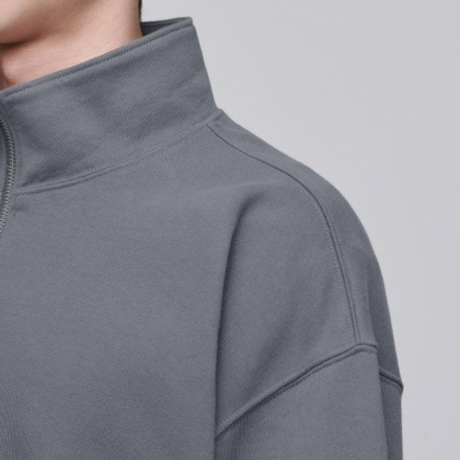Musinsa Standard Oversized Half-Zip Sweatshirt – Grey