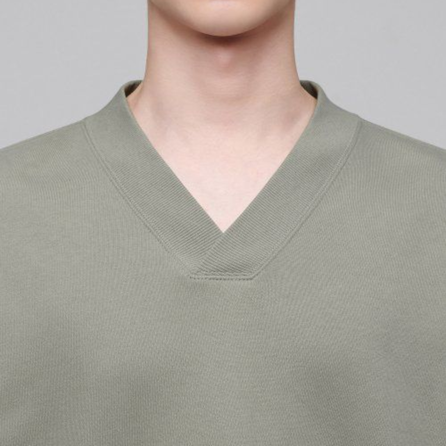Musinsa Standard Oversized V-Neck Sweatshirt – Pistachio