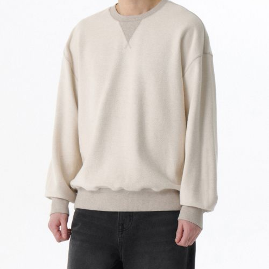Musinsa Standard Oversized Inside-Out Sweatshirt – Beige