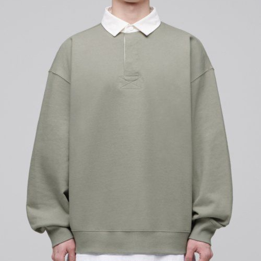 Musinsa Standard Oversized Rugby Sweatshirt – Pistachio