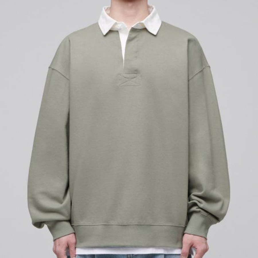 Musinsa Standard Oversized Rugby Sweatshirt – Pistachio