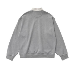 Melange Master Big Oversized Rugby Sweatshirt – Melange Grey