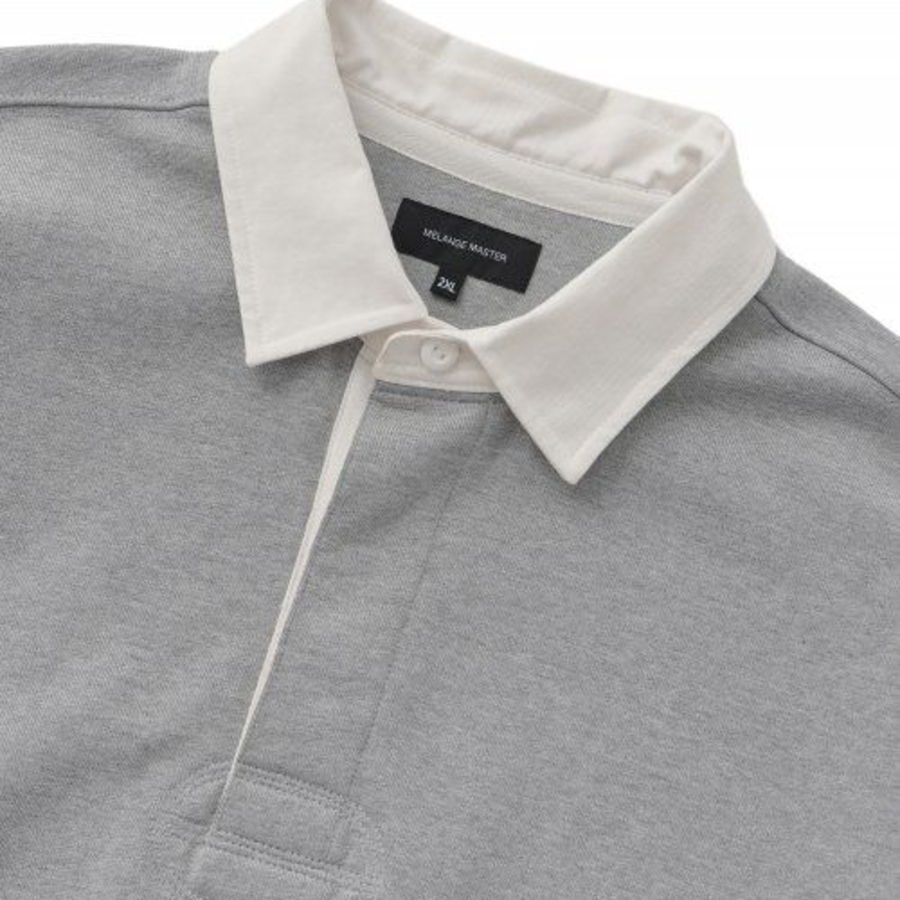Melange Master Big Oversized Rugby Sweatshirt – Melange Grey