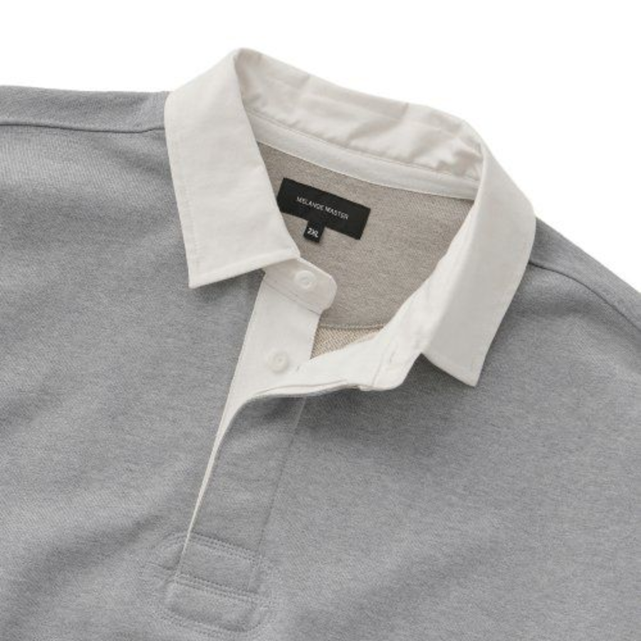 Melange Master Big Oversized Rugby Sweatshirt – Melange Grey