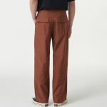 Back Satin Wide Belted Fatigue Pants [Brick Red]