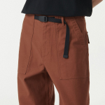 Back Satin Wide Belted Fatigue Pants [Brick Red]