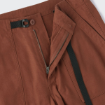 Back Satin Wide Belted Fatigue Pants [Brick Red]