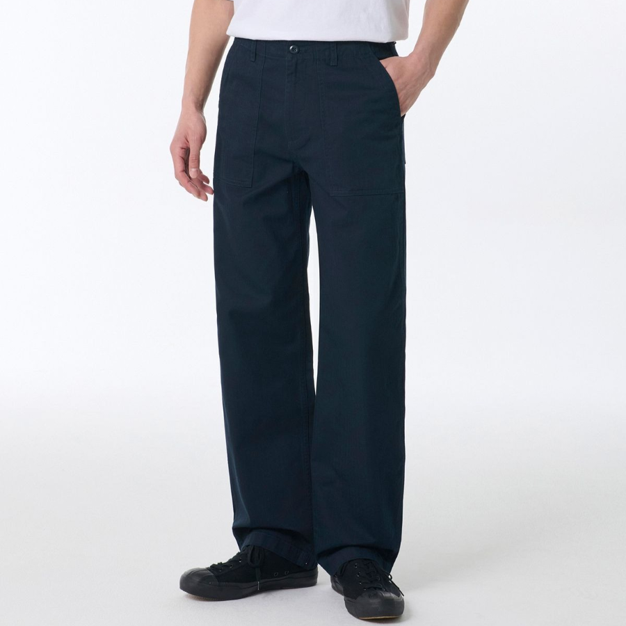 Cotton Herringbone Replica Fatigue Pants [Navy]