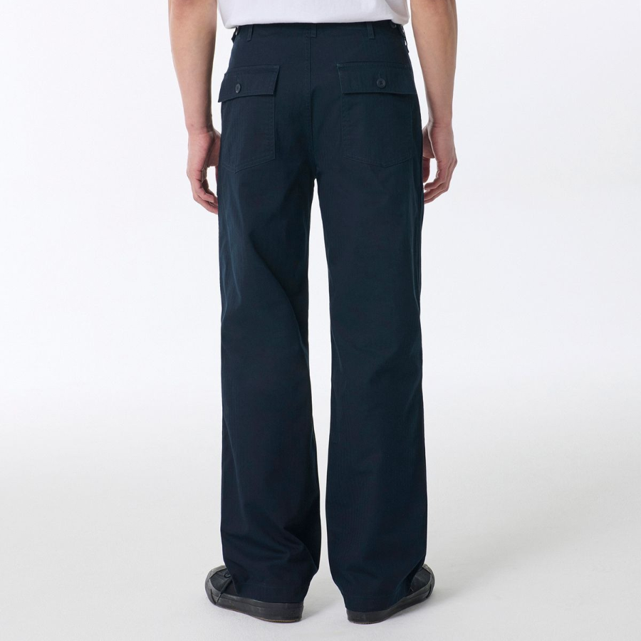 Cotton Herringbone Replica Fatigue Pants [Navy]