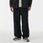 Back Satin Parachute Pants [Black]