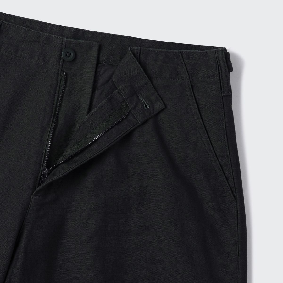 Back Satin Parachute Pants [Black]