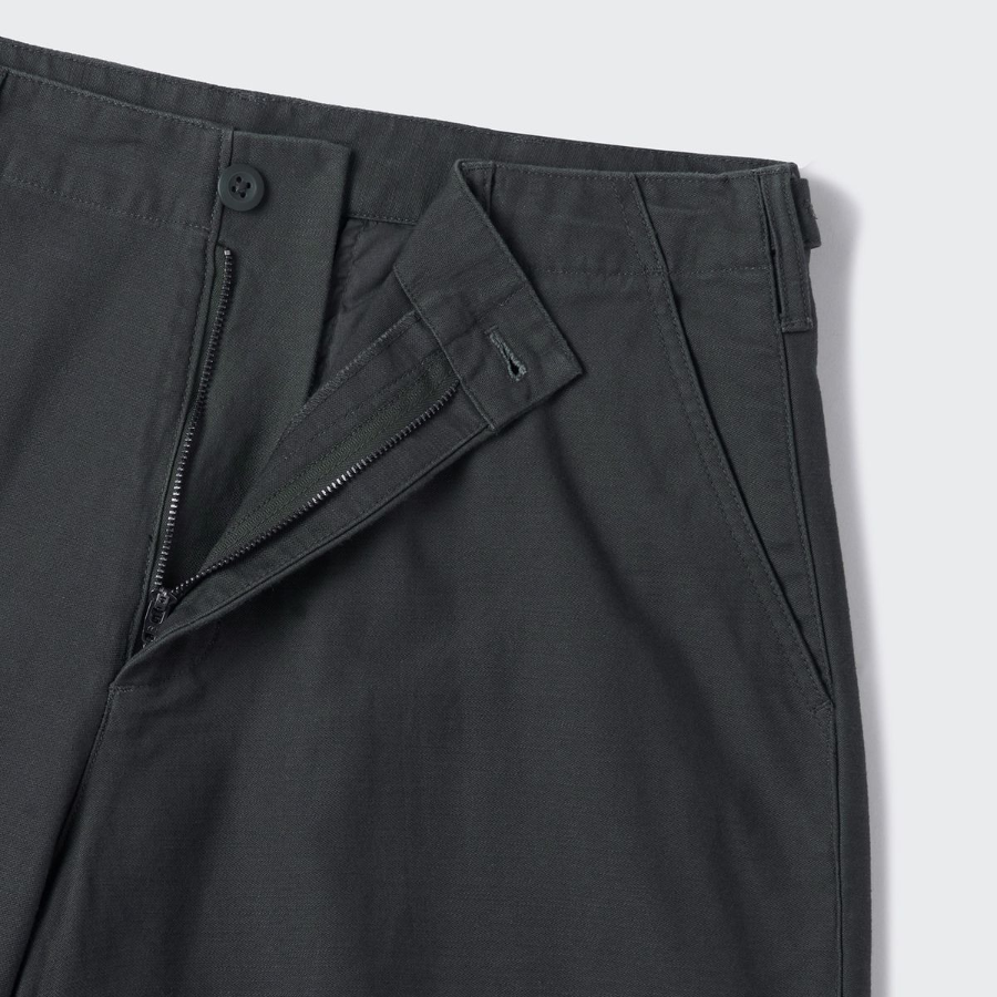 Back Satin Parachute Pants [Dark Gray]