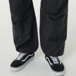 Back Satin Parachute Pants [Dark Gray]
