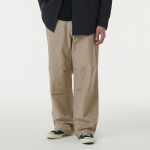 Back Satin Parachute Pants [Beige]